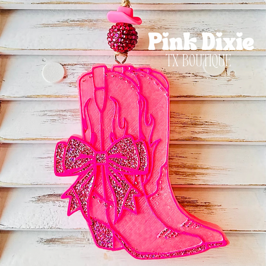 Cowgirl Boots w/Bow Freshie-Baja Cactus