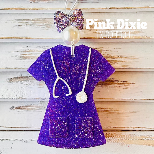Purple Nurse Scrub Freshie-Bombshell