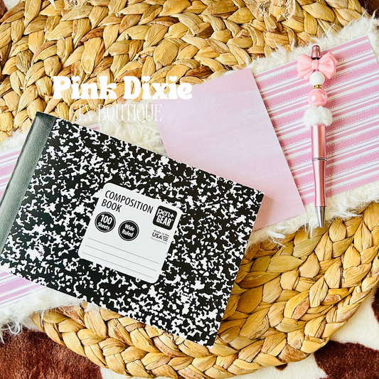 Custom Mini Composition Notebook Cover+Pen Set