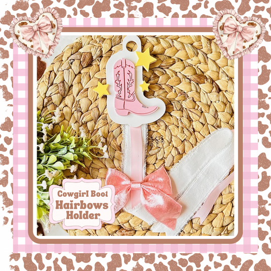 Adorable Cowgirl Boot Shaped Hairbow Holder!
