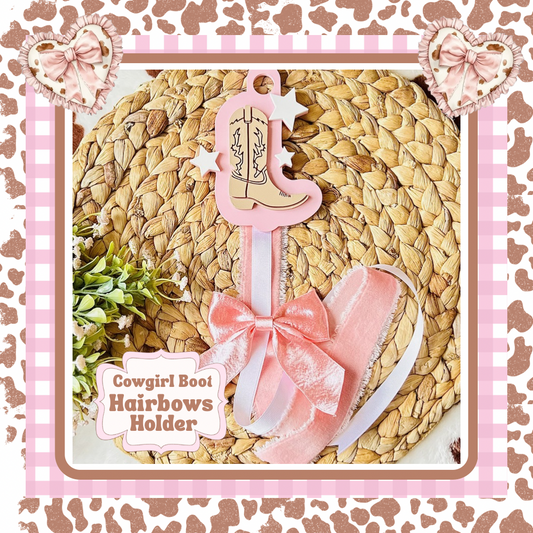 Adorable Cowgirl Boot Shaped Hairbow Holder!