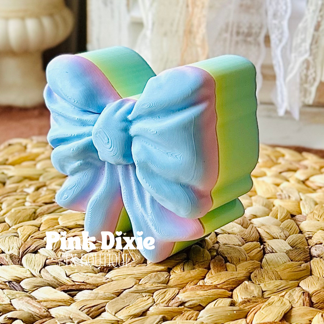 Multi Pastel Dainty Bow Storage Container Box