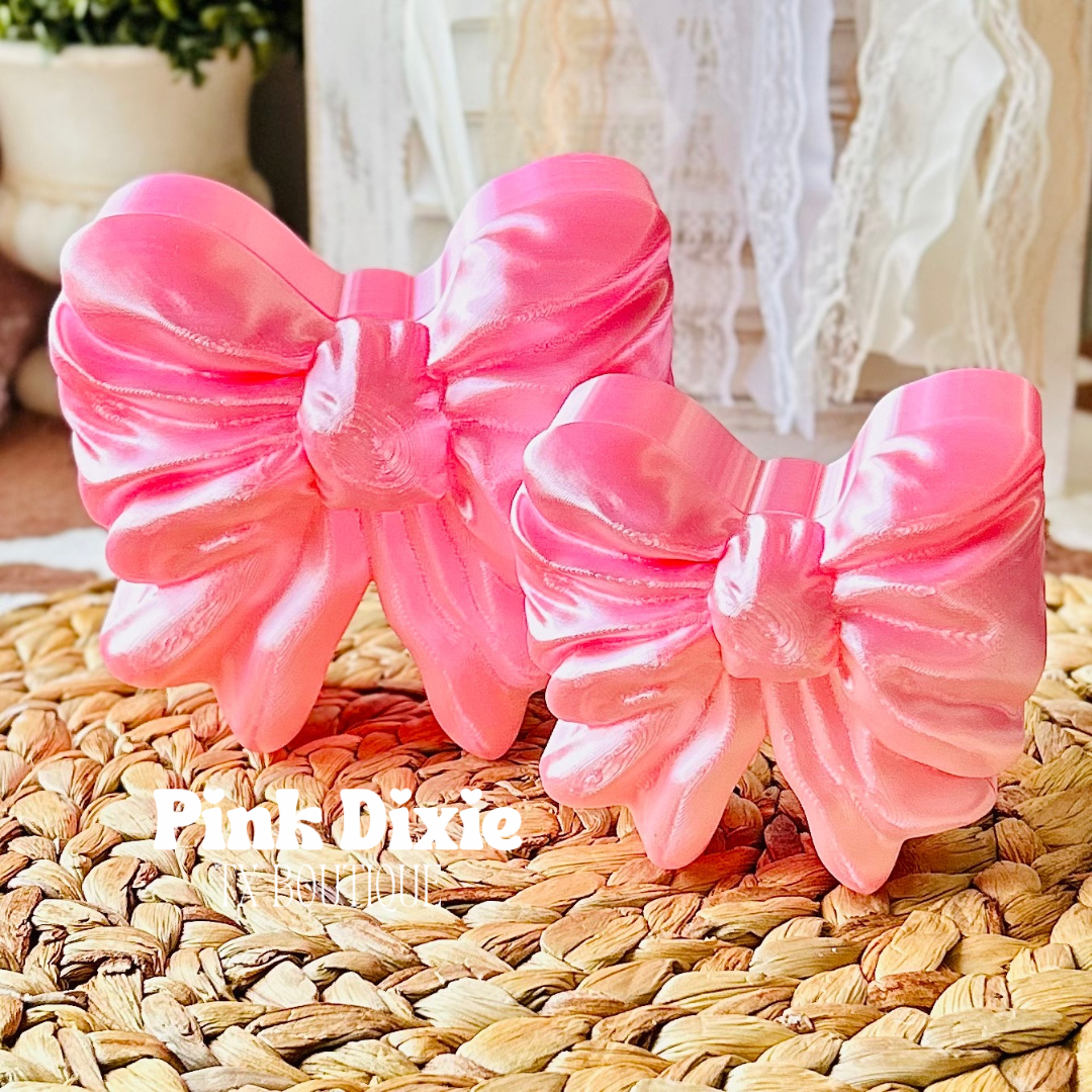 Silk pink Dainty Bow Storage Container Box