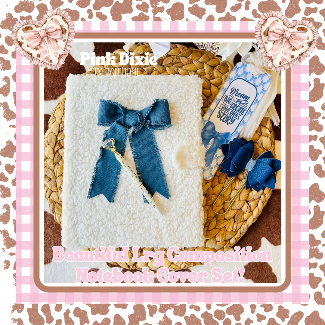 Beautiful Lrg Composition Notebook Cover Set!