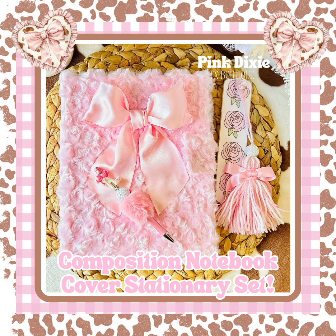 Lovely Composition Notebook Cover Stationary Set!