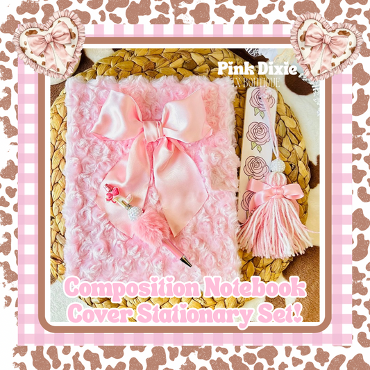 Lovely Composition Notebook Cover Stationary Set!