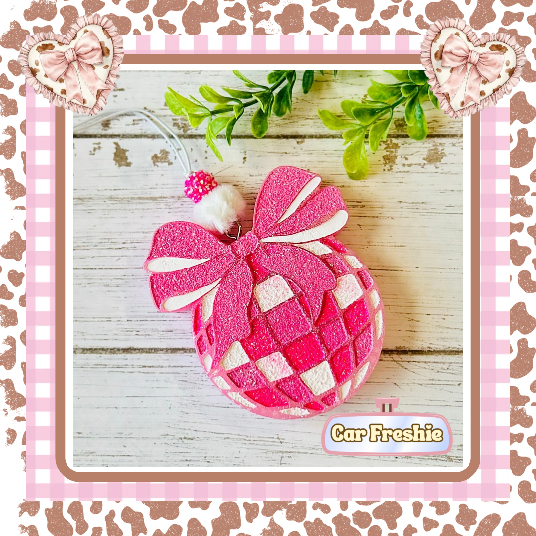 Pink Coquette Disco Ball Freshie-Sol De Janeiro