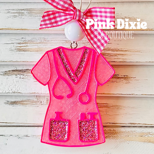 Nurse Scrub Top Freshie-Pink Sugar