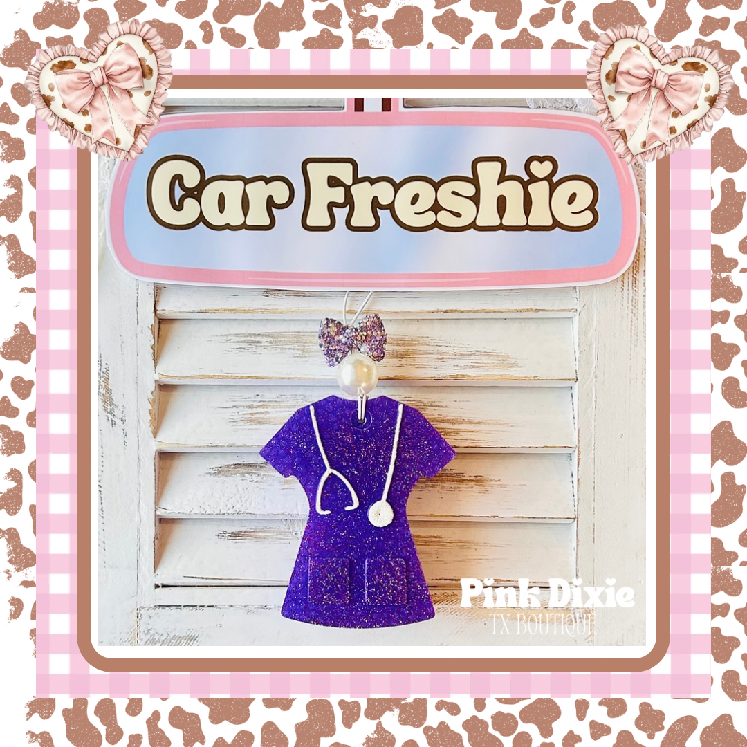Purple Nurse Scrub Freshie-Bombshell