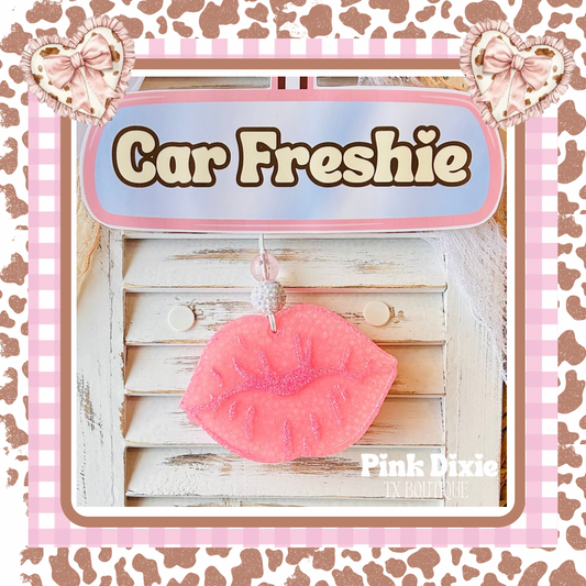Pink Glitter Lips Freshie-Cowgirl Britches