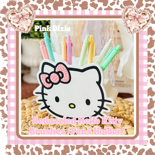 Hello Kitty Bedazzled Bow Pen Holder!