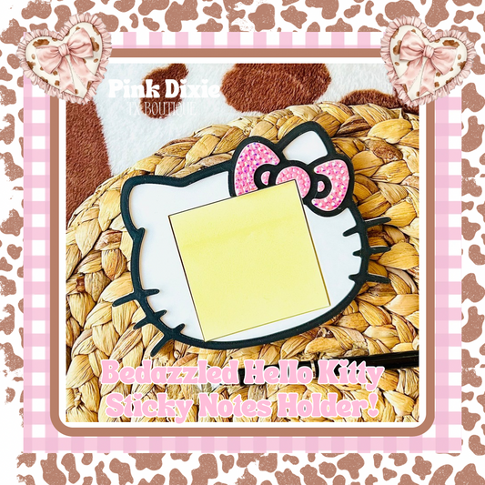 Hello Kitty Bedazzled Bow Sticky Note Holder!