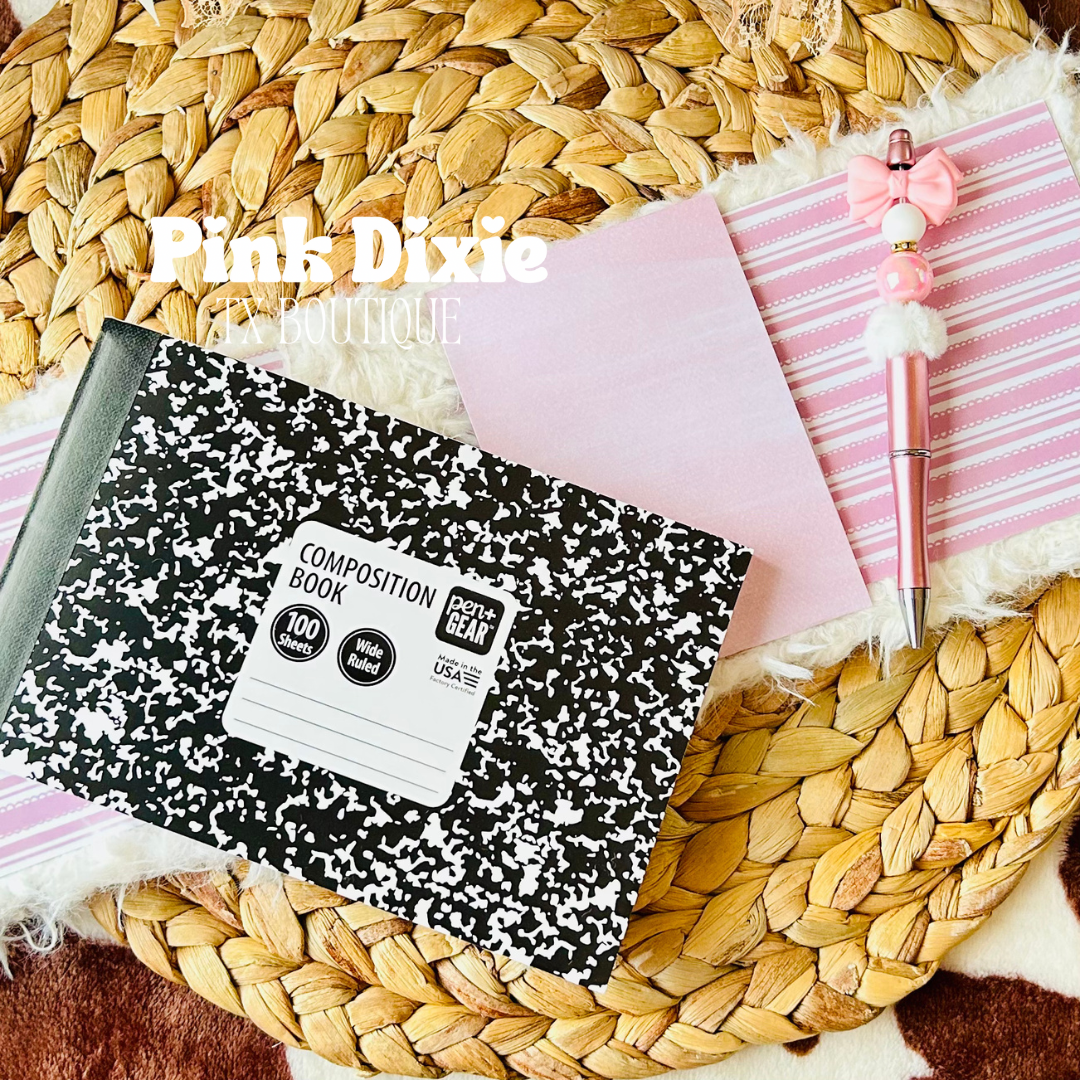 Custom Mini Composition Notebook Cover+Pen Set